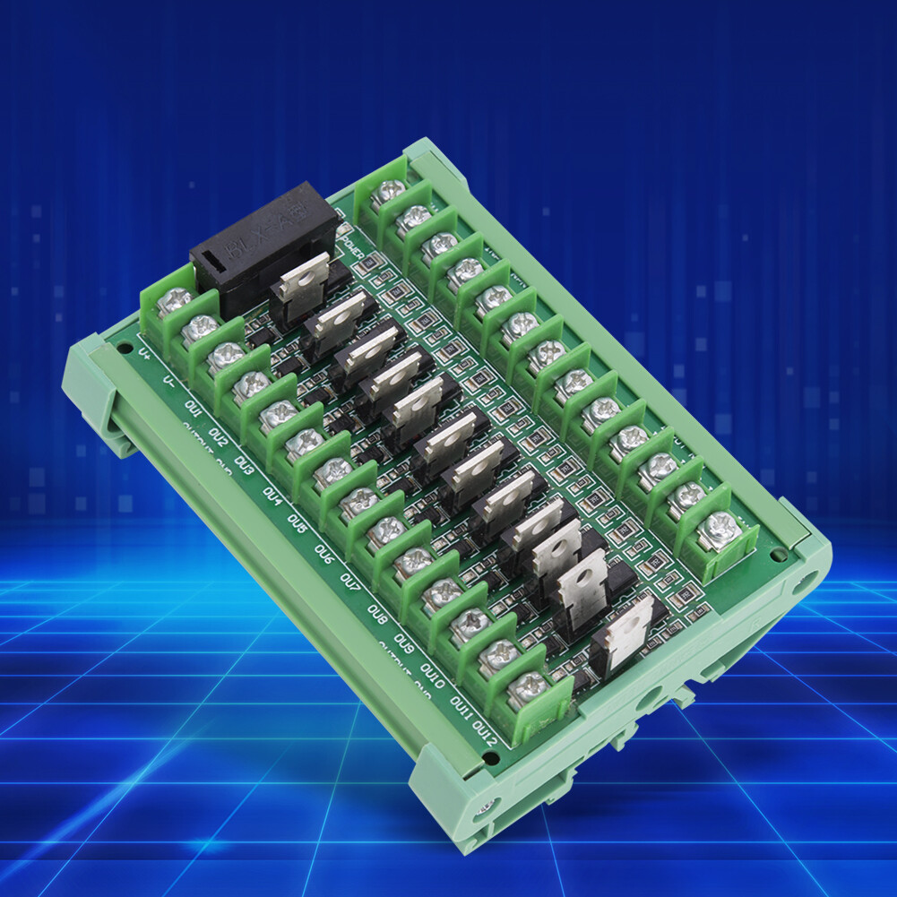 chasoee 12-Channel PLC Signal Amplifier Board Isolation Relay Module NPN Input PNP Output DC12-36V