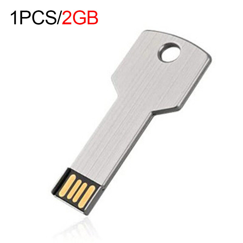 แฟลชไดรฟ์USB 2G 4G 8G 16G 32G 64G USB 2.0,ทัมป์ไดรฟ์โลหะพร้อมการออกแบบรูปทรงกุญแจไดรฟ์กระโดดไดรฟ์กันน้ำ