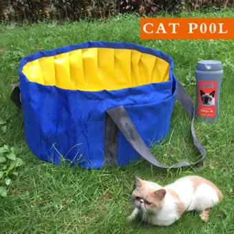 Kitteoy Dog Pool Bath Cat Puppy Pet Outdoor Foldable Cat Pool