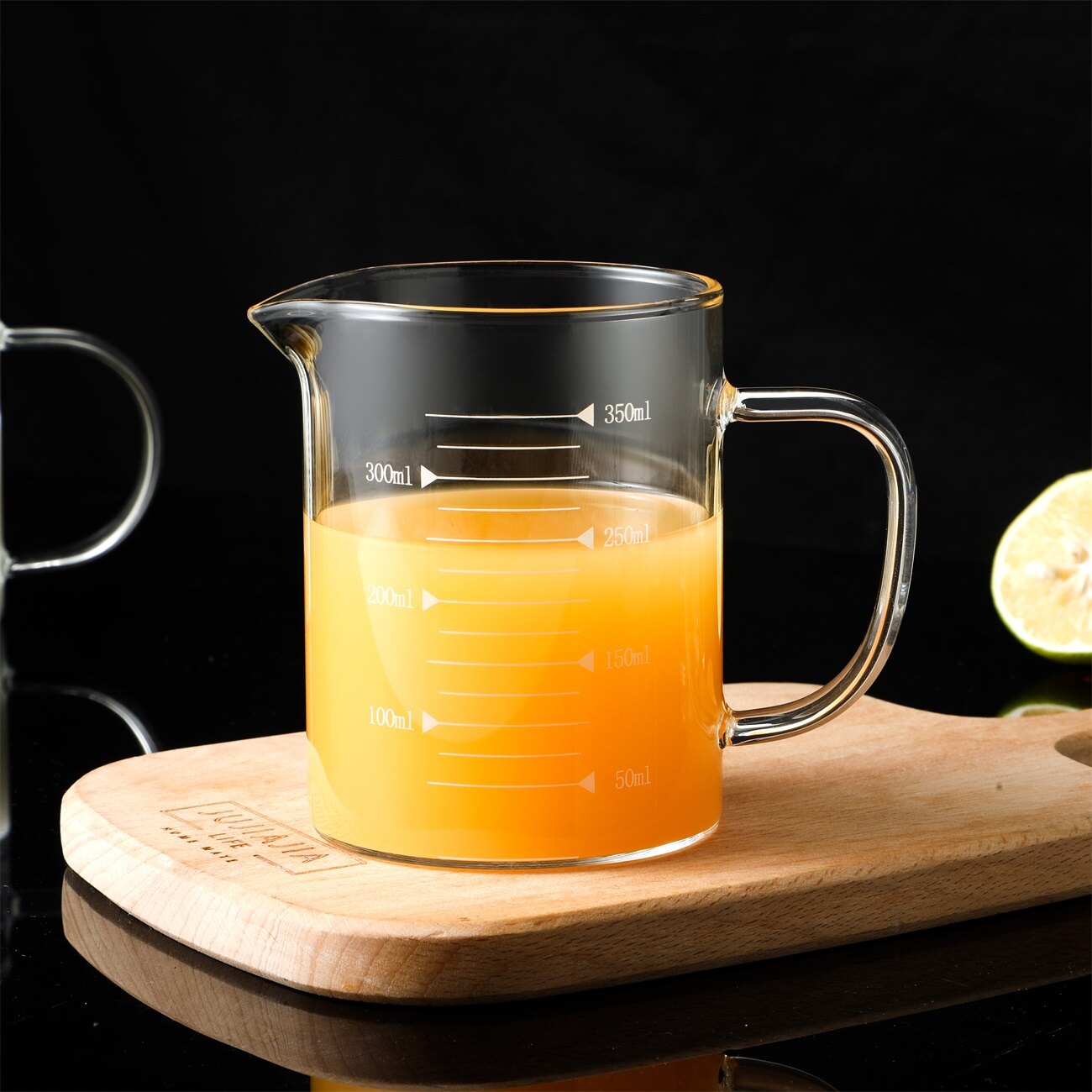 CNMF Glass Measuring Cup Clear Measuring Jug Kitchen Baking Tools 350ml/ 500ml/ 1000ml