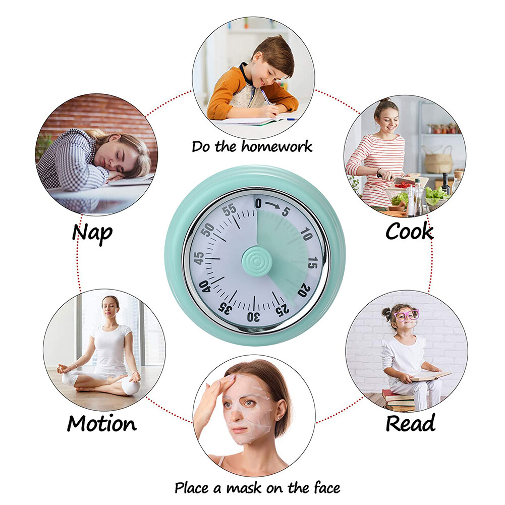 Multifunctional Mechanical Reminder Timer Kitchen Cooking Countdown with Magnet for Cooking