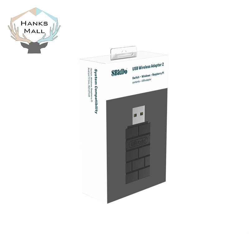 HK 8bitdo Usb Wireless Receiver Second Generation Receiver Compatible For Ps5 Ps4 Bluetooth compatible Adapter Compatible For Windows Switch