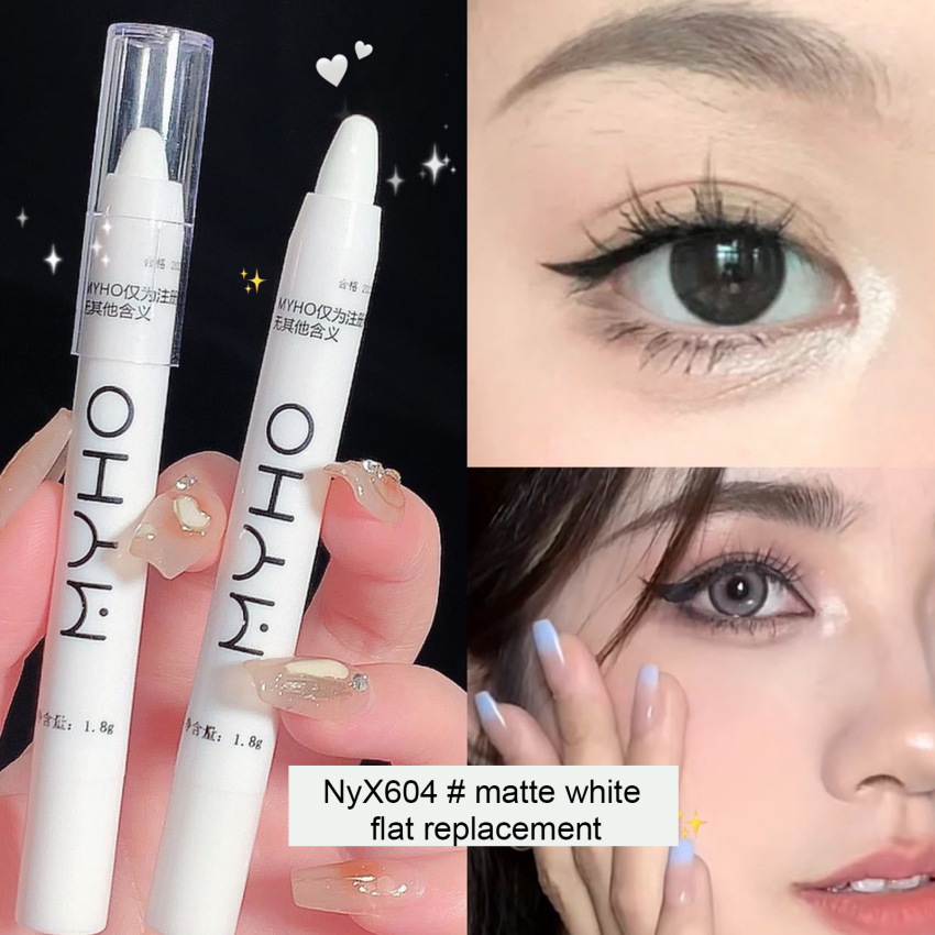 Glitter Highlighter Pen Waterproof Pearlescent Matte White Sliver Diamond Brighten Lying Silkworm Eyeshadow Stick Facial Makeup
