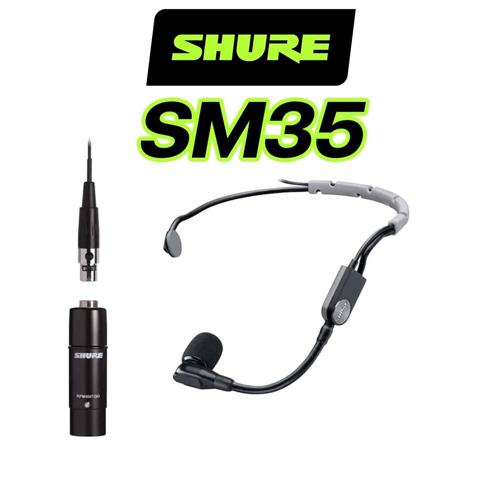 Shure SM35XLR Headset Phantom Mic Headworn Condenser Microphone
