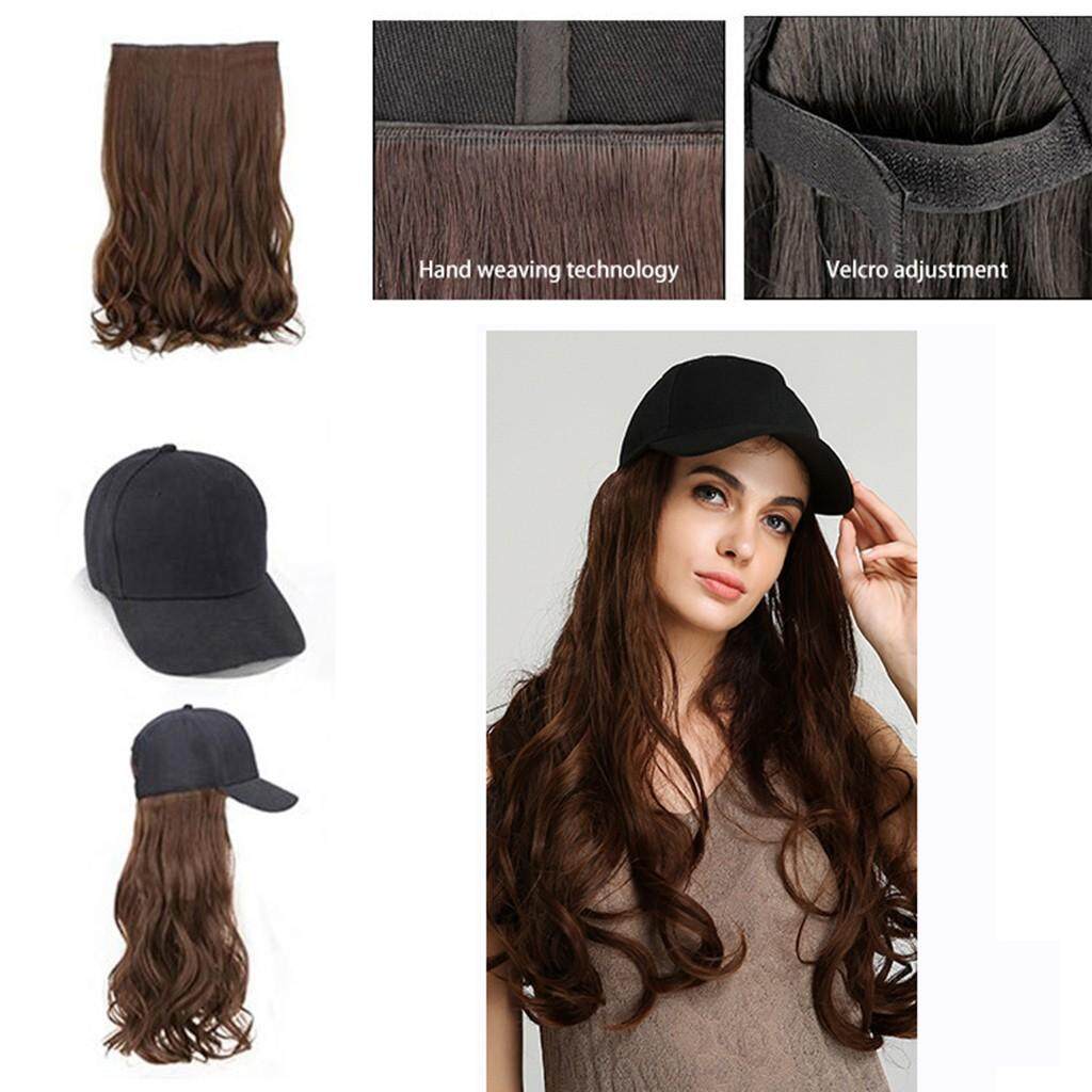 Long Curly Wig Cap Long Hair Baseball Cap Ball Caps Casual Hat