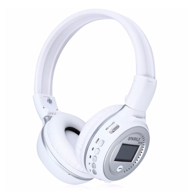 niceEshop Head-Mounted Bluetooth Headset Retractable Folding Built-In High-Definition Microphone Insertable TF Card FM Radio Singapore