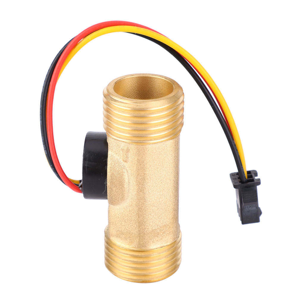 G1/2in Hall Effect Hall Water Flow Hall Sensor Sensor Switch Flow Rate Meter Male-Male Thread 1~30L/min Flow Sensor Gauge