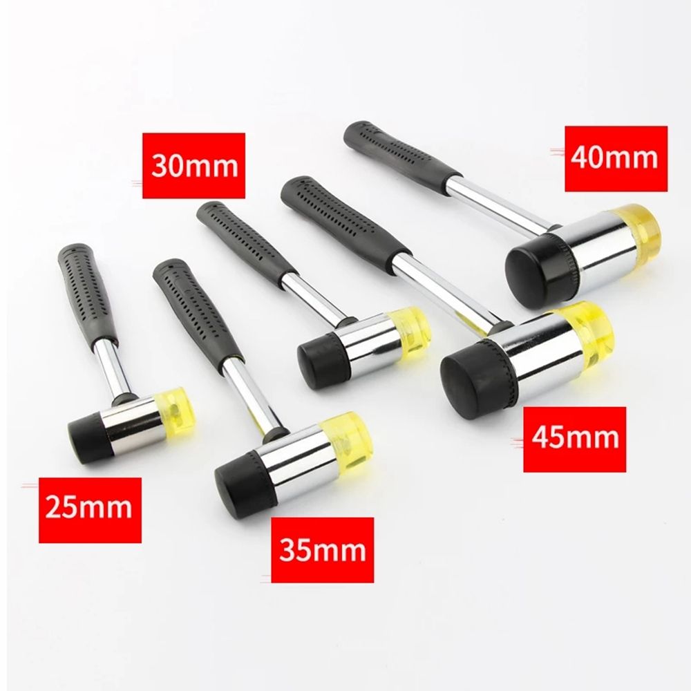 LYCHEE Round Head Solid Tap Manual Tile Installation Jewelry Craft DIY Rubber Hammer Hammer Installation Hammer Woodworking Tools