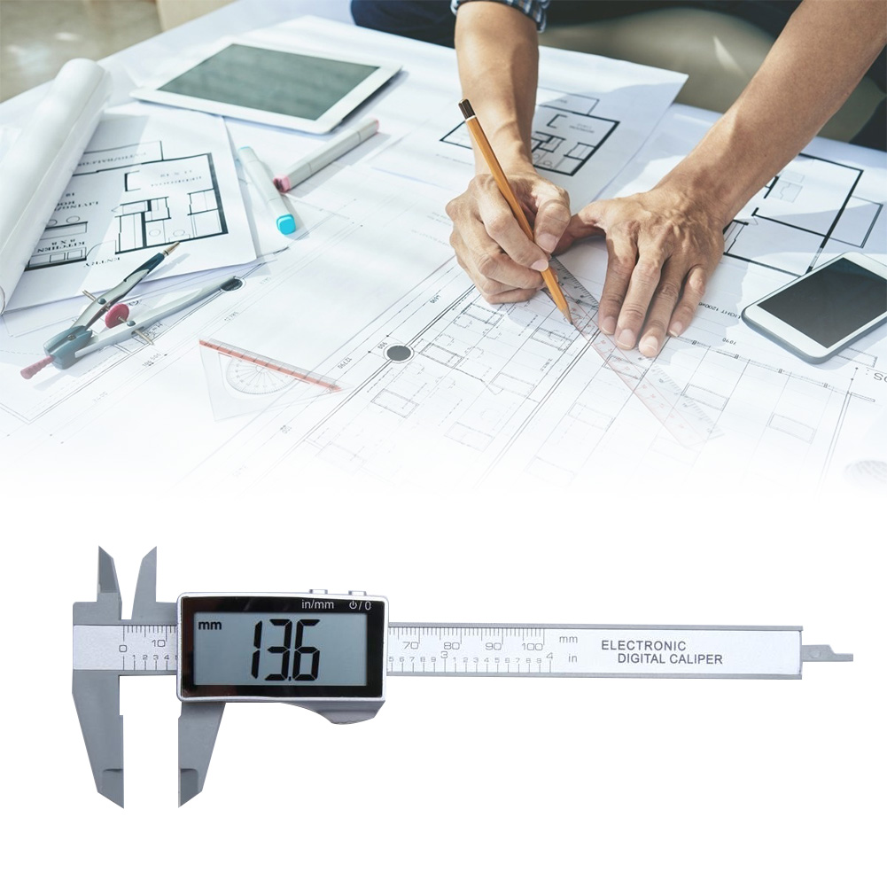 [Moscow Six] ♬ 100/150mm Electronic Digital Vernier Caliper Full Screen Measuring Tools