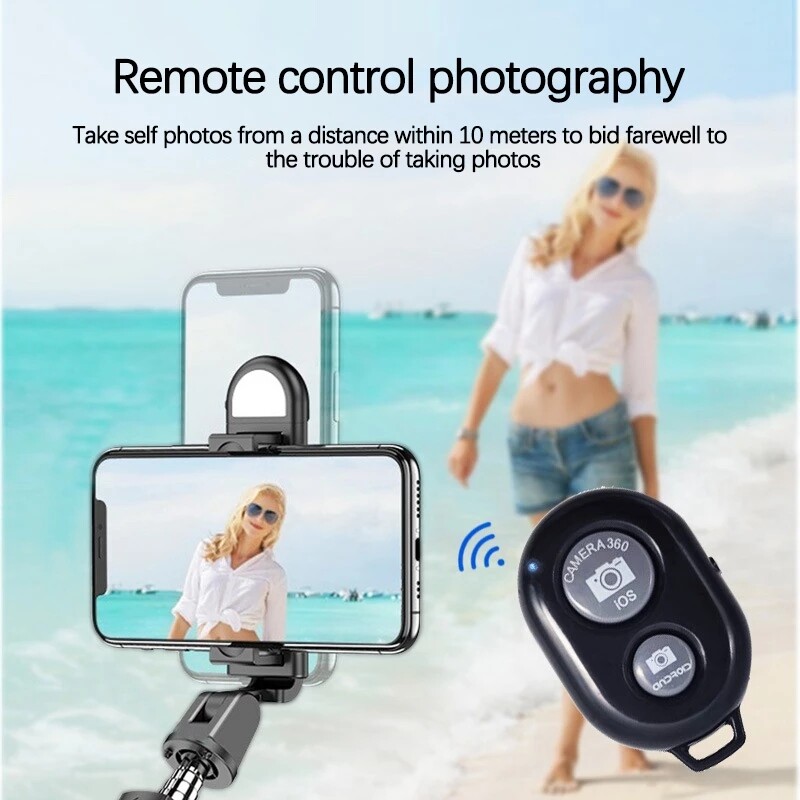 Nút từ xa Bluetooth không dây cho hệ thống IOS Android điều khiển màn trập từ xa ảnh nhóm Selfie Bluetooth