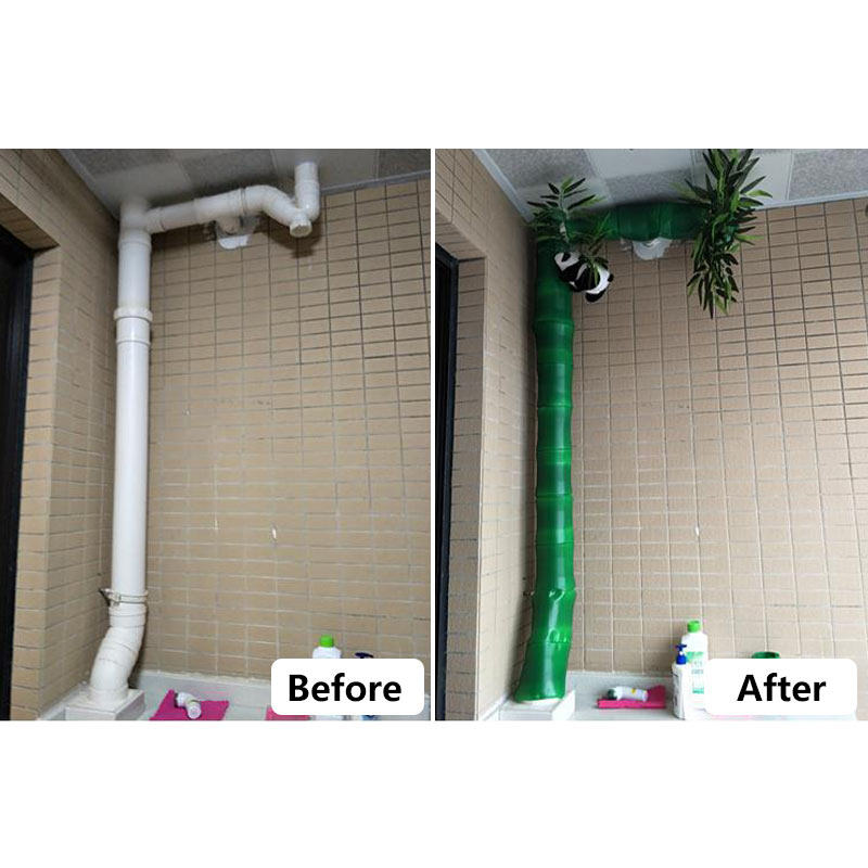 CIMABUE 1PC Wall Bamboo Bark Simulation Bark Plastic Birch Bark Artificial Plant Fake Tree Bark Indoor Pipe Decoration Water Pipe Column Natural