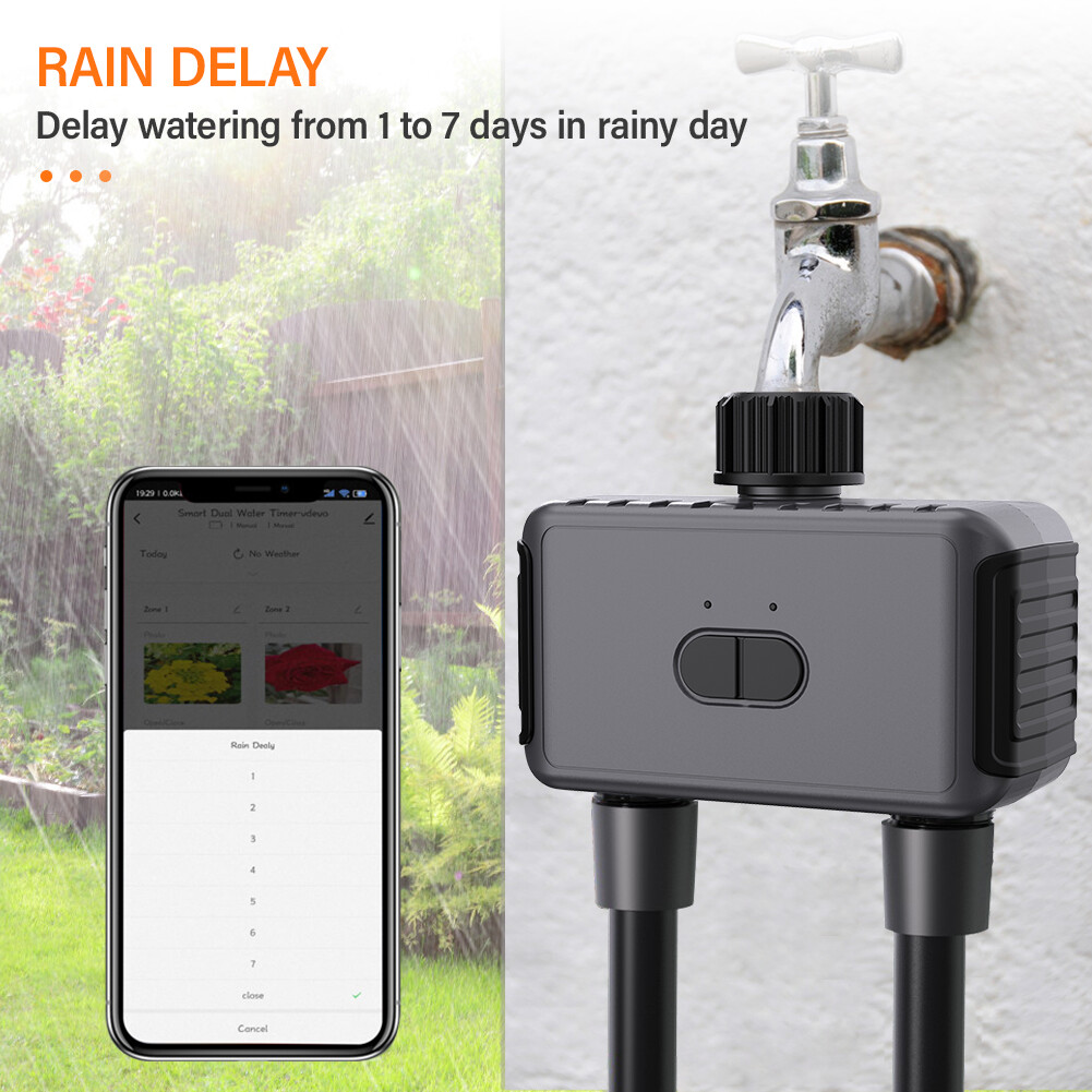 Yieryi Wifi van nước thông minh hẹn giờ tưới nước kép ZigBee thoát nước van van xả cuộc sống thông minh ứng dụng điều khiển cho làm vườn thủy lợi, bãi cỏ, vườn