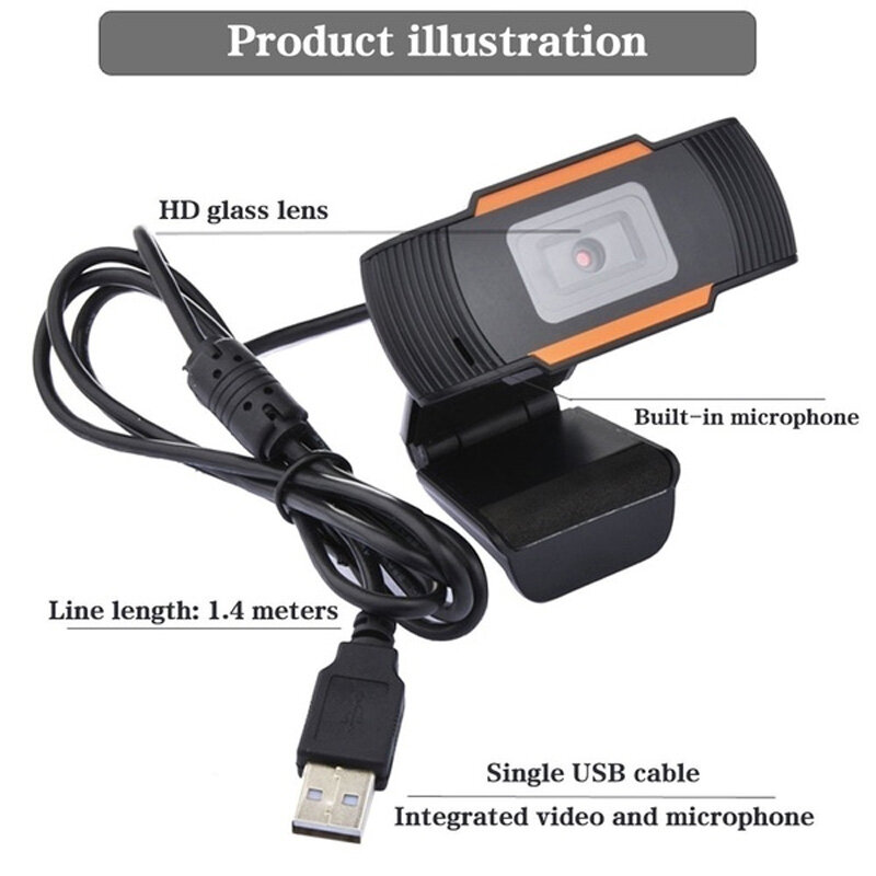 mini Built-in Mic Webcam Web Camera HD 1080P Cam Digital Video Webcamera with CMOS Image for Computer PC Desktop Laptop Portable