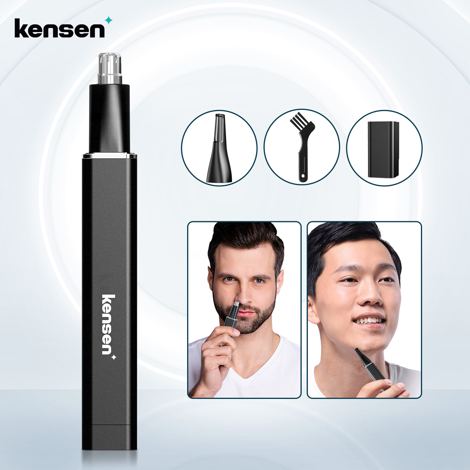 Kensen Electric Nose Hair Trimmer Eyebrow Trimmer Ear Face Clean Razor