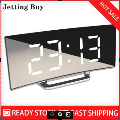 [Jettingbuy] Đồng Hồ Báo Thức Kỹ Thuật Số 7 Inch Đồng Hồ Để Bàn Điện Tử Kỹ Thuật Số Led Có Thể Điều Chỉnh Độ Sáng Cong Đồng Hồ Để Bàn Số Lượng Lớn