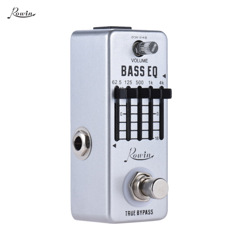 Rowin Bass Guitar Equalizer Hiệu Ứng Bàn Đạp EQ 5-Band Hợp Kim Nhôm Cơ Thể True Bypass