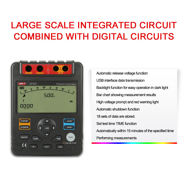Wholesale UNI-T UT512 Digital Insulation Resistance Tester, 55% OFF