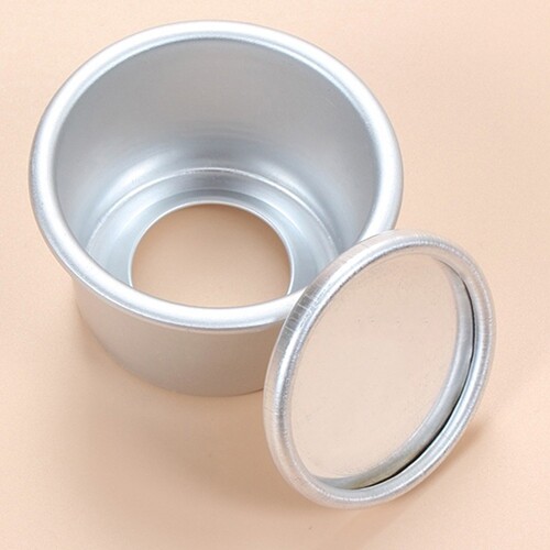 Terylin 5Pcs 2.5inch Round Mini Cake Pan Removable Bottom Pudding Mold DIY Baking Tools