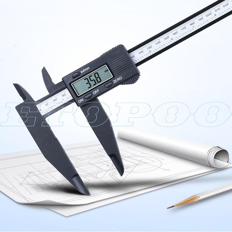 300Mm 200 Electronic Digital Caliper LCD Plastic Vernier Caliper Long Jaw Micrometer Inner Outer Diameter Gauge Measu Tools