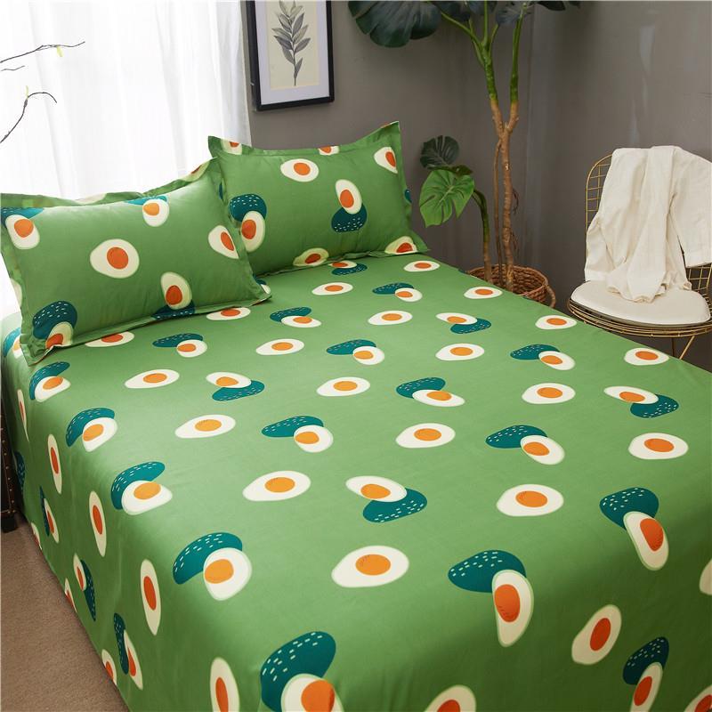 One Piece Bed Sheet Cartoon Fruit Sheet Double Student Dormitory Bedding Sheet In Summer