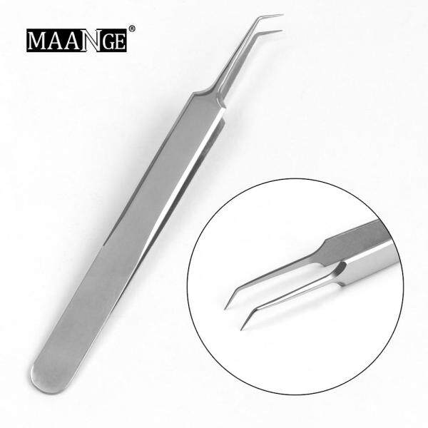 Nhíp nặn mụn MAANGE bằng thép không gỉ thiết kế đầu cong tiện lợi - INTL giá rẻ