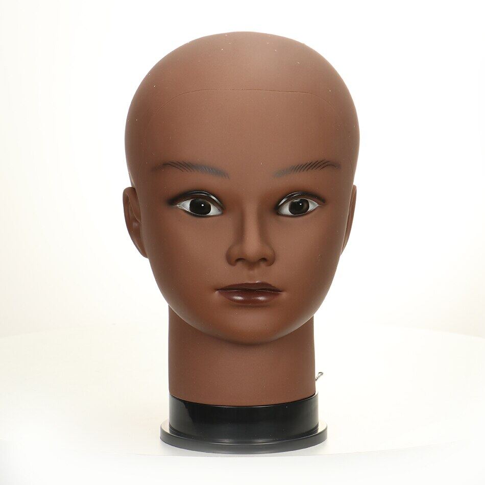 Mannequin Head with Stand Cosmetology Practice African Training Manikin