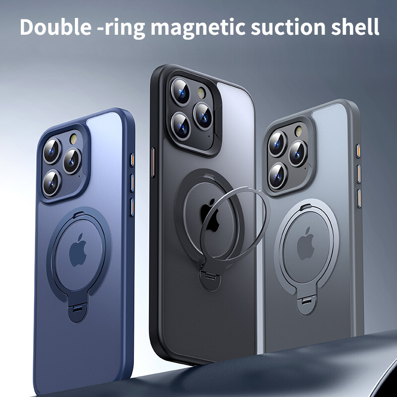 For Apple iphone 15 Pro Max 14 Pro iphone 13 Pro Max Case with 360° Rotatable Magnetic Shockproof Armor Ring Stand [Compatible with Magsafe] [Military-Grade Protection] Back Solid Hard PC Case for iphone 12 Pro Max 15 Plus Cover