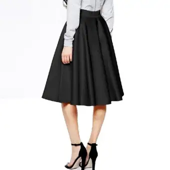 swing skirt knee length