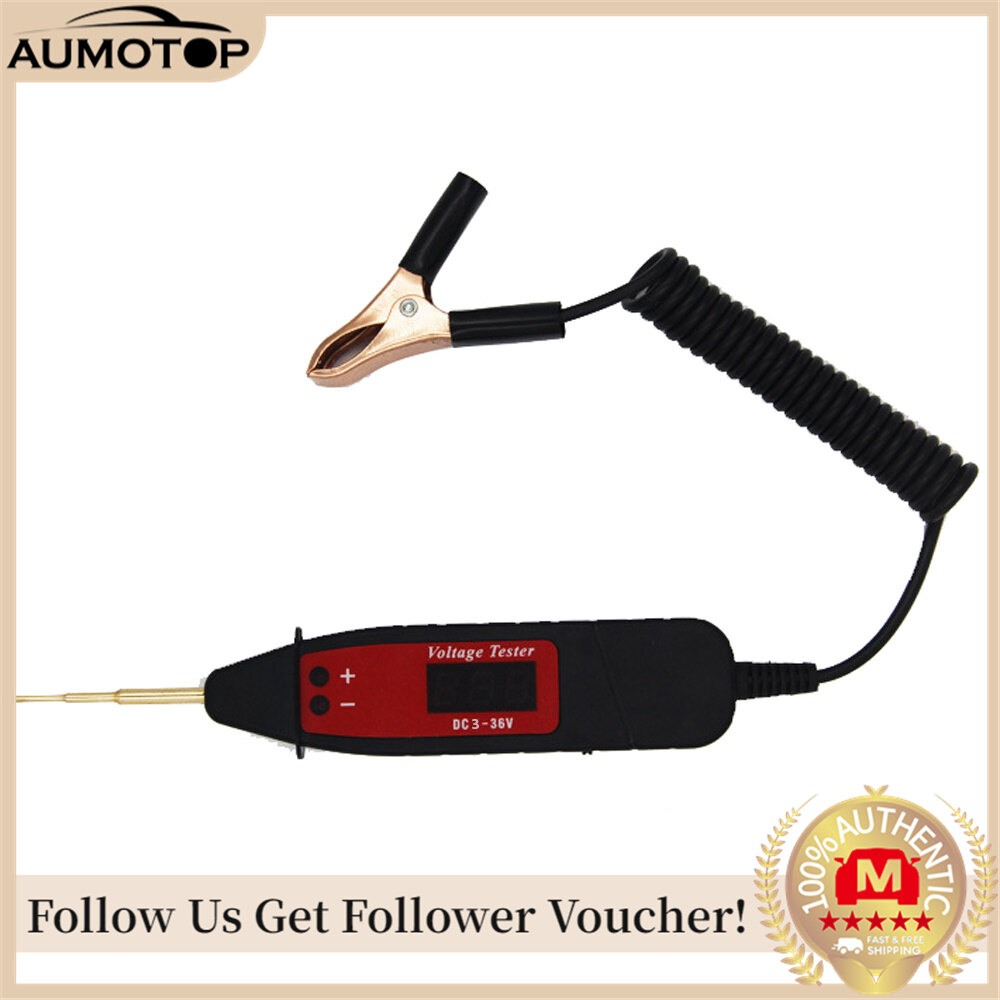 Universal Multifunctional Car Digital LCD Electric 5-36V Voltage Test Pen Probe Detector Tester LED Light Automotive Diagnostic Tool