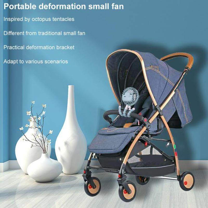 Mini Hand-held Stroller Fan USB or Battery Powered Adjustable 3 Speeds Portable Car Seat Baby Fan with Flexible Tripod Desk Fan Singapore