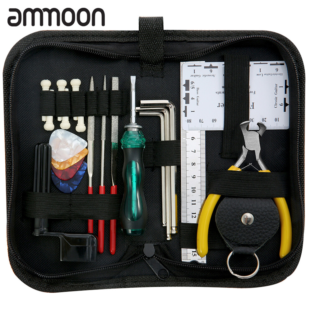 [ammoon]Guitar Repairing Maintenance Cleaning Tool Kit for Guitar Ukulele Bass Mandolin Banjo (hot)