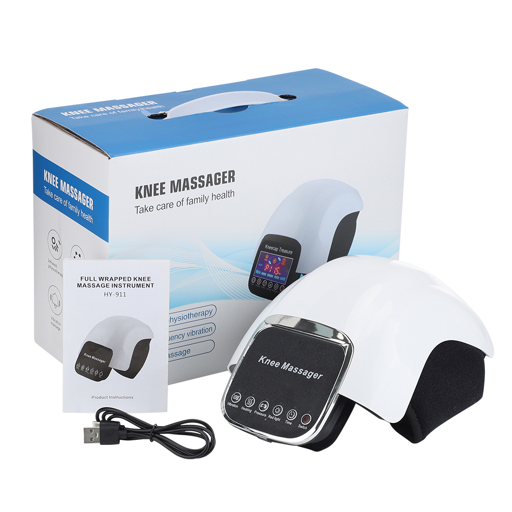 Electric Heating Knee Massager Acupuncture Infrared Hot Compress Leg Joint Elbow Shoulder Massage Kneecap Relieve Joint Pain Rechargeable