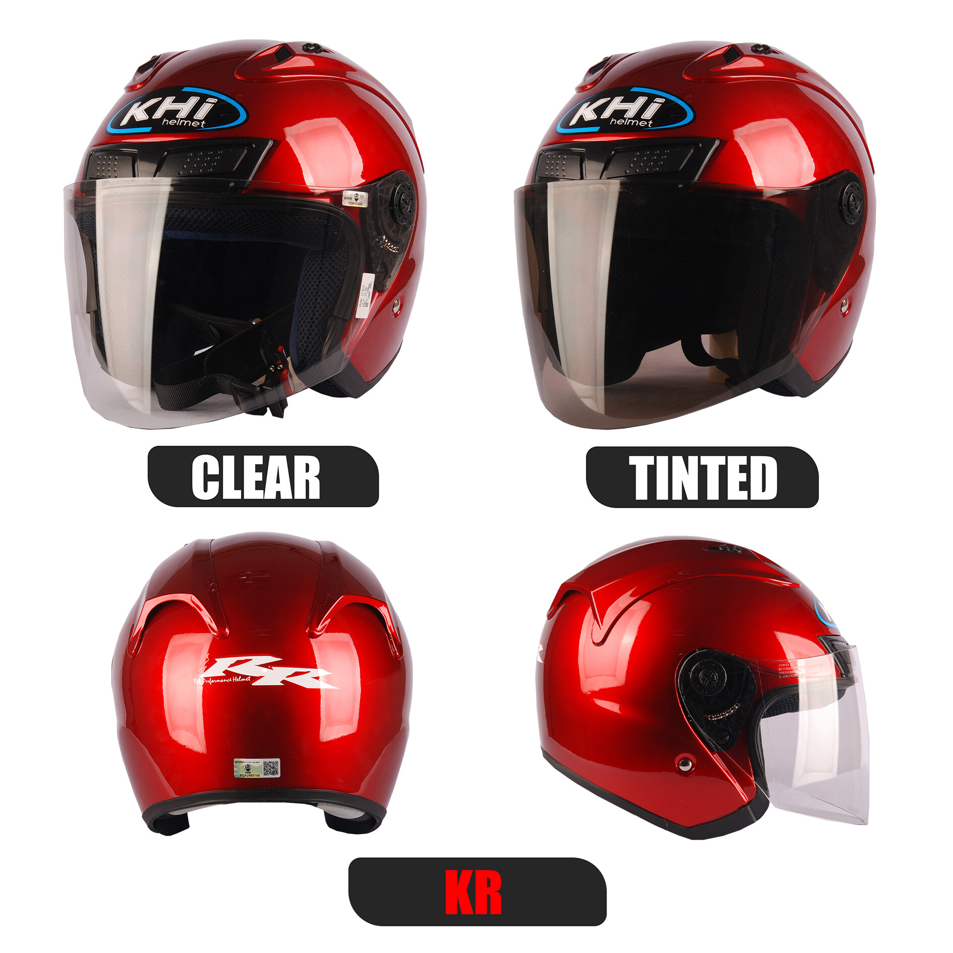 KHI RR Jet Helmet (L/XL) (upgrade to tinted visor for free!) | Lazada