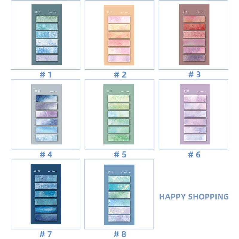 120 Tờ Nhãn Dán Chỉ Mục Màu Gradient Phong Cách Instagram Nhãn Dán Phân Loại Đáng Yêu