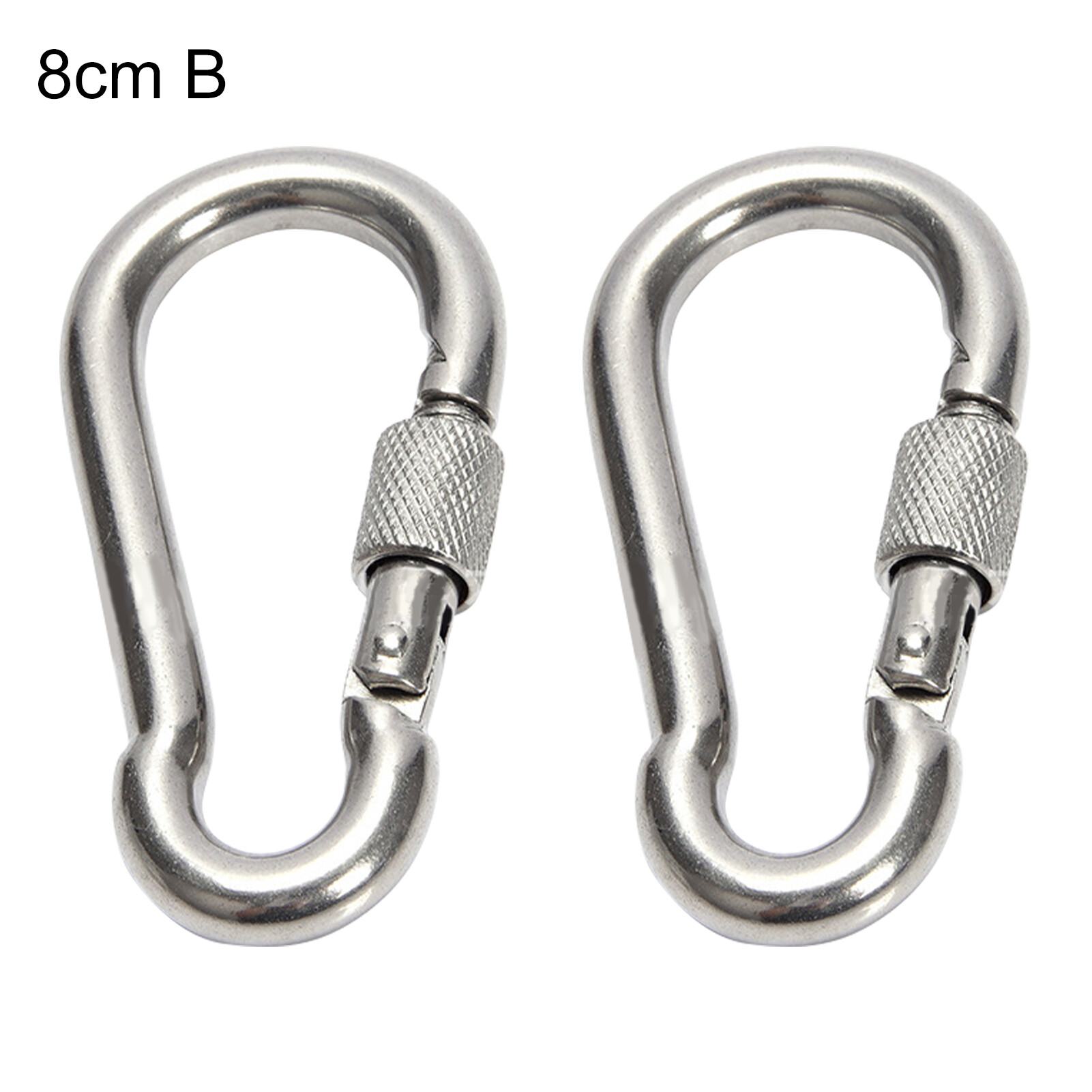 2Pcs/Set Carabiner Clip Load Bearing Strong Construction Versatile Anti-oxidation Buckle Clip Keys Holder for Camping Keychain Buckles Heavy