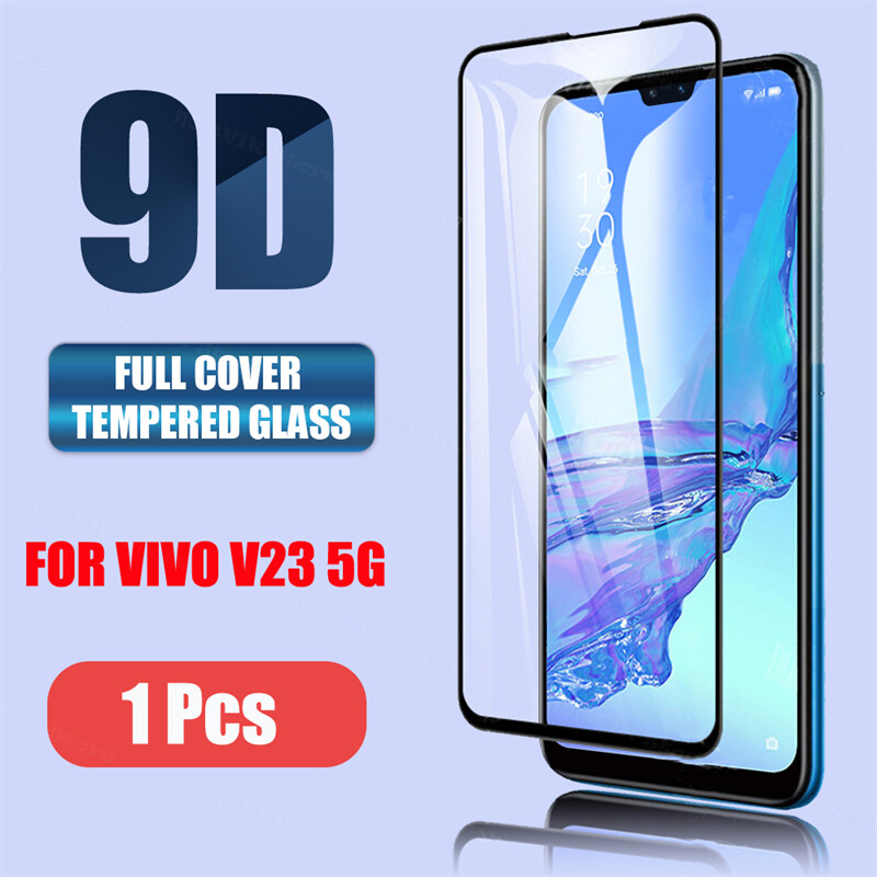 For VIVO V23 5G Tempered Glass Full Coverage Silk Screen Protectors 9D Clear Film