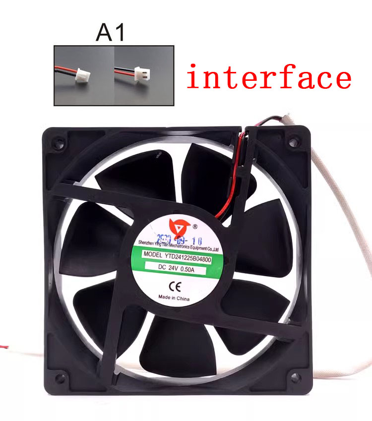 Ytd241225b04800 fan 12025 24v 0.50a inverter cooling fan