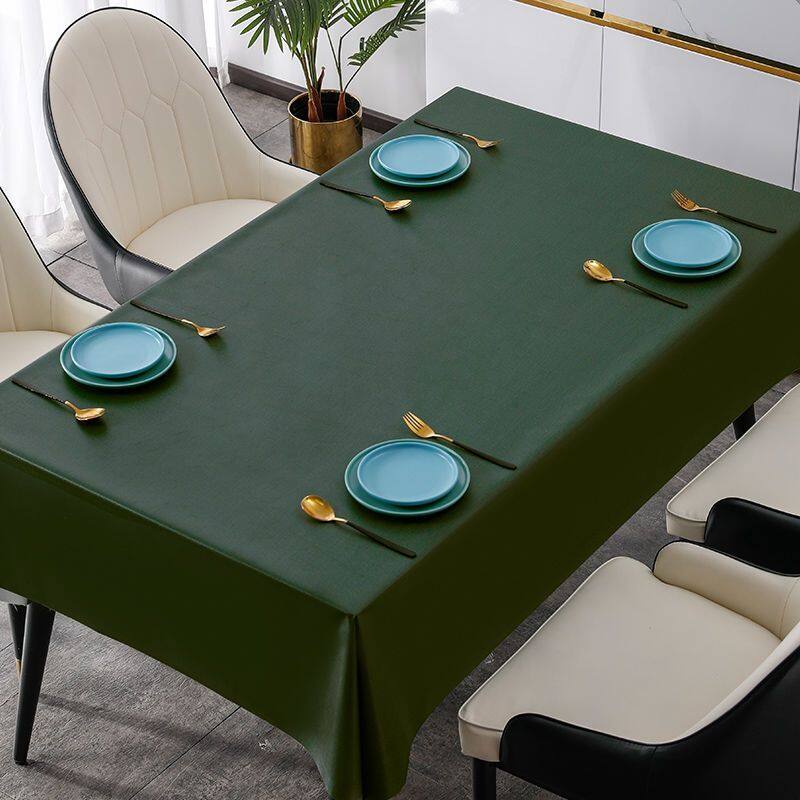 Solid Color Tablecloth Waterproof, Oil-proof, Anti-scalding, Disposable Coffee Table, Pvc Table Cloth, Tablecloth, Rectangular Dining Table, Bedroom Desk