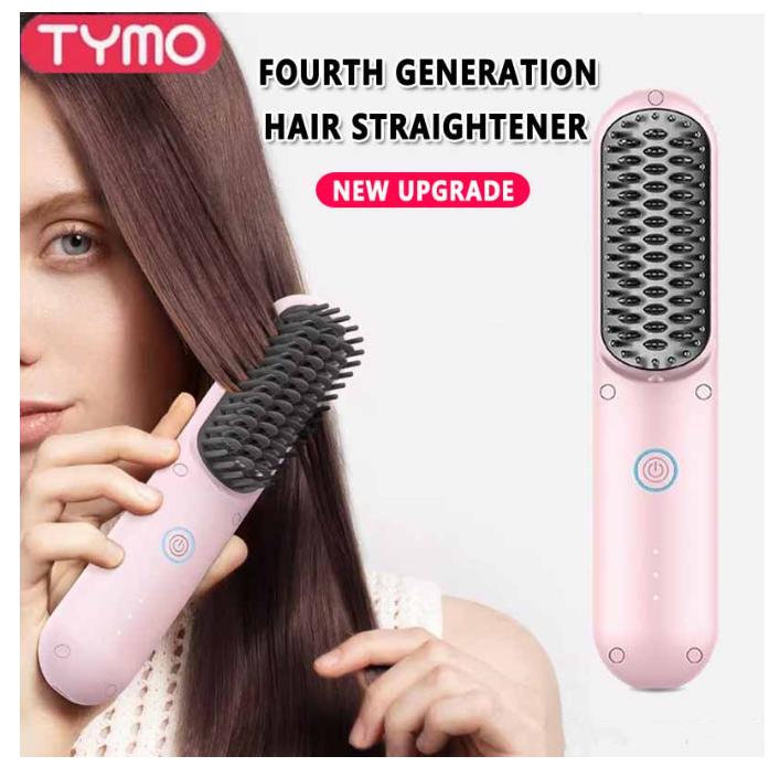 Fourth Generation TYMO PORTA Cordless Hair Straightener Brush Mini Portable with USB Rechargeable Negative Ion Hair Tools Authentic Lazada PH