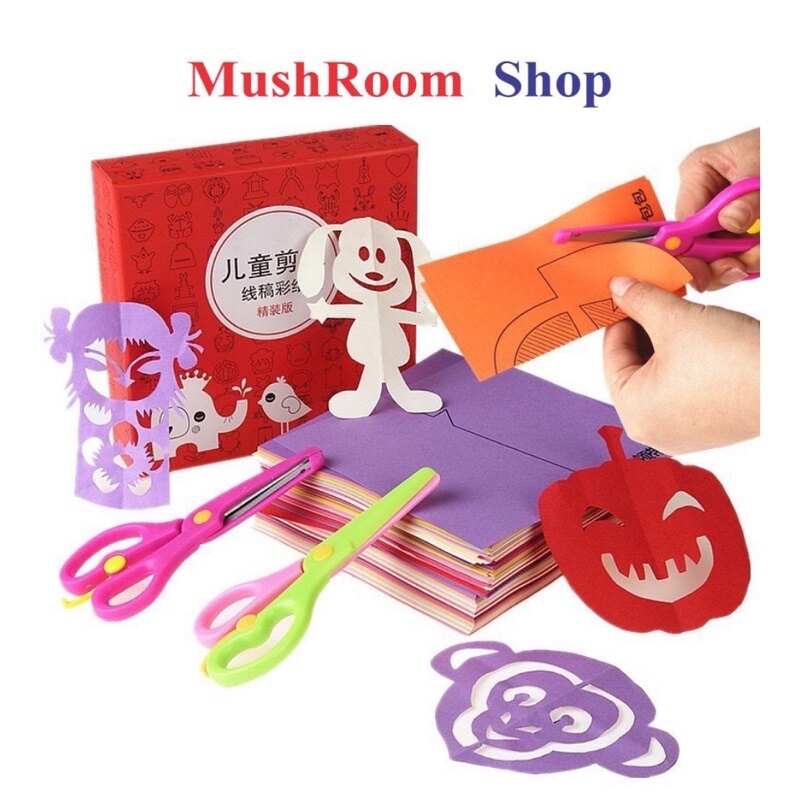 Bộ đồ chơi thủ công cắt giấy cho bé