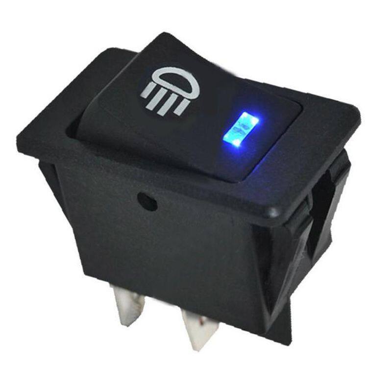 12V Vehicle Car Boat Fog Light LED Rocker Switch Dash Dashboard Blue 4 Pin New