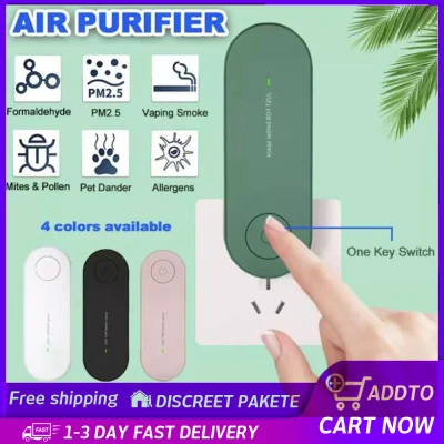 Air Purifier For Home Office Ozonator Plug in Anion Ozone Generator Ionizer Filter Purification Bathroom Toilet Deodorizer