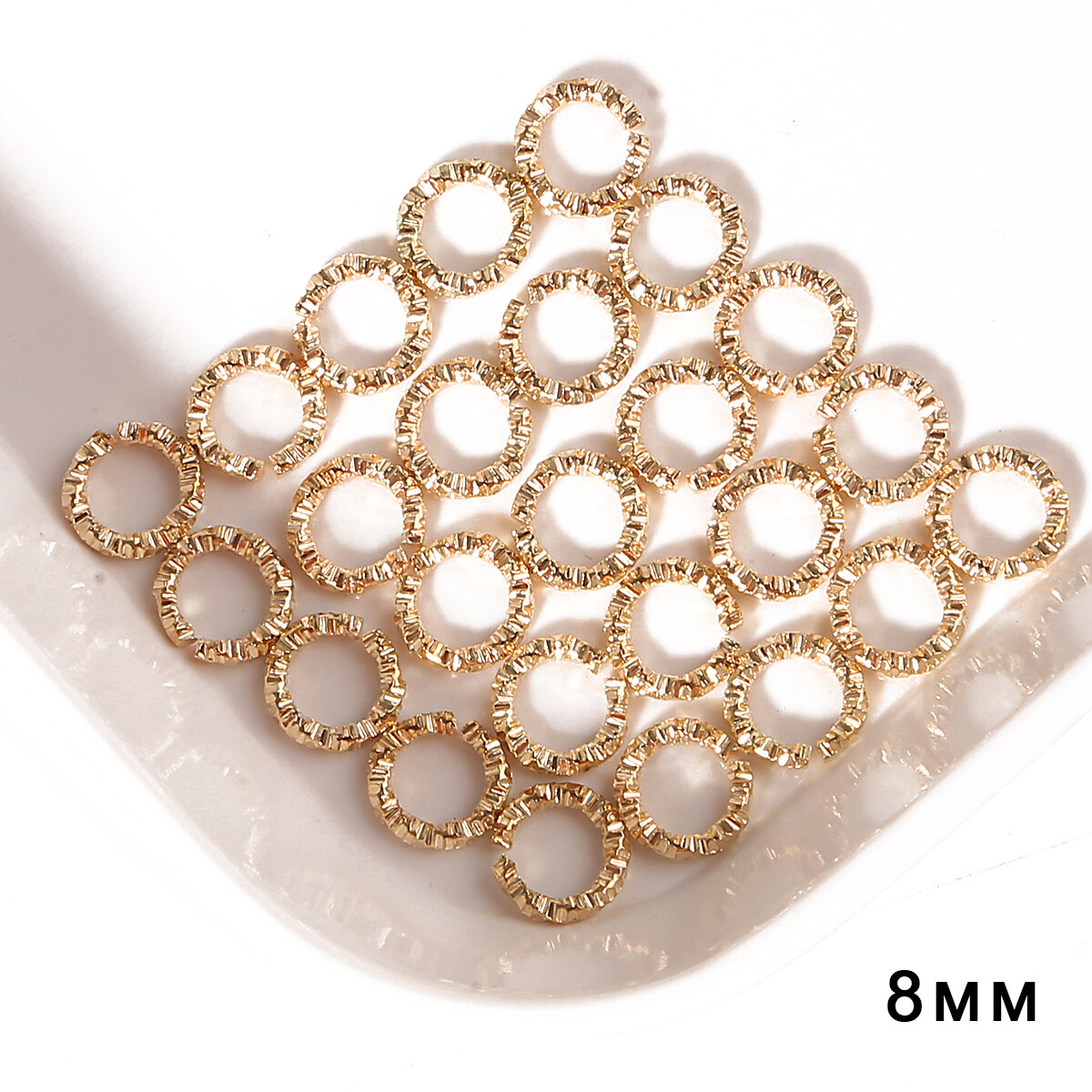 50pcs/lot Korean Style Round Jump Rings fashion Twisted Closed Rings Connector For DIY Charms Jewelry Making Accessories