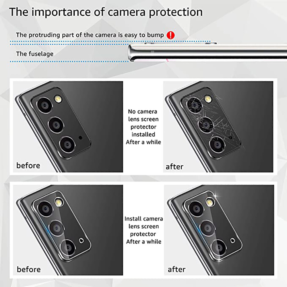 LEEWINDA 2 Chiếc Ống Kính Máy Ảnh Kính Cường Lực, Cho Samsung Galaxy Note 20 Vỏ Bảo Vệ Camera