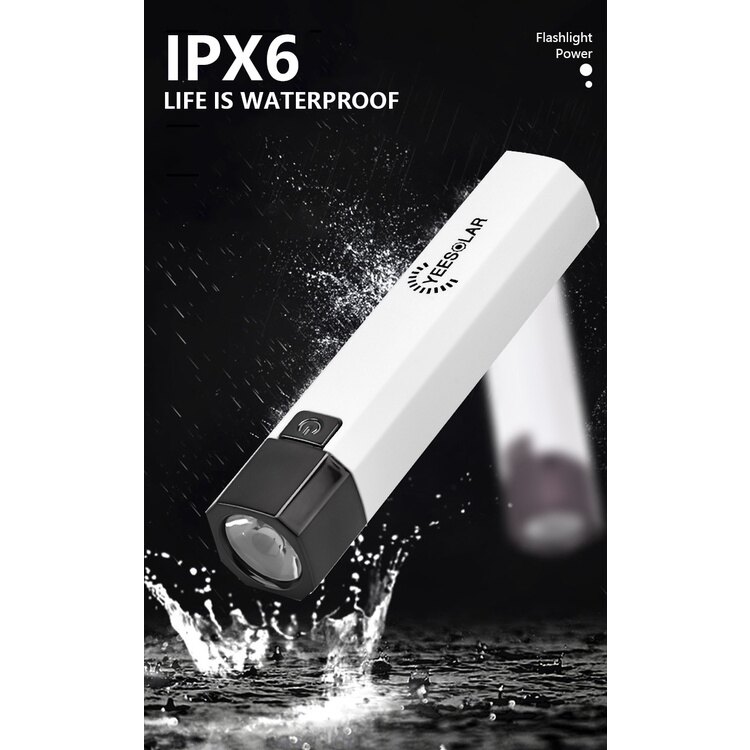 Mini Flashlight USB Rechargeable Outdoor Small Flashlight Walking Portable Household Lighting Flashlight