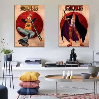 2 Panel Anime Canvas Painting One Pieces Wall Art Poster Vintage Style Bedroom House Decor No Frame Gift Lazada Ph