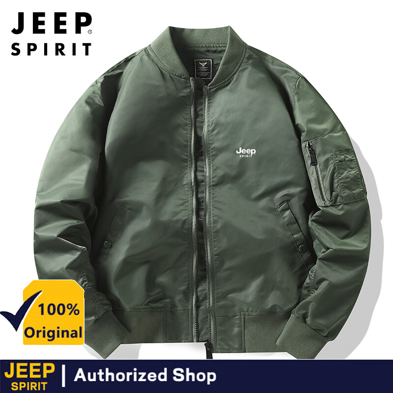Jeep spirit spring and autumn ma1 pilot jacket men's air force jacket bomber jacket baseball shirt large 5xl