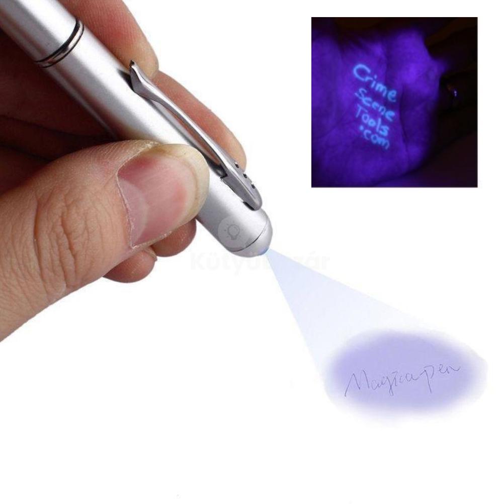 2Pcs Invisible Ink Pen with UV Light for Secret Message Counterfeit ...
