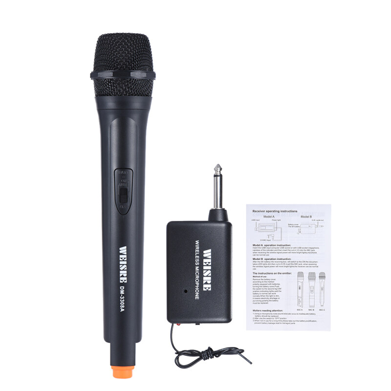 Micro Không Dây Cầm Tay Đơn Hướng Dynamic Microphone Khuếch Đại Giọng Nói Cho Lễ Hội Karaoke Khuyến Mãi