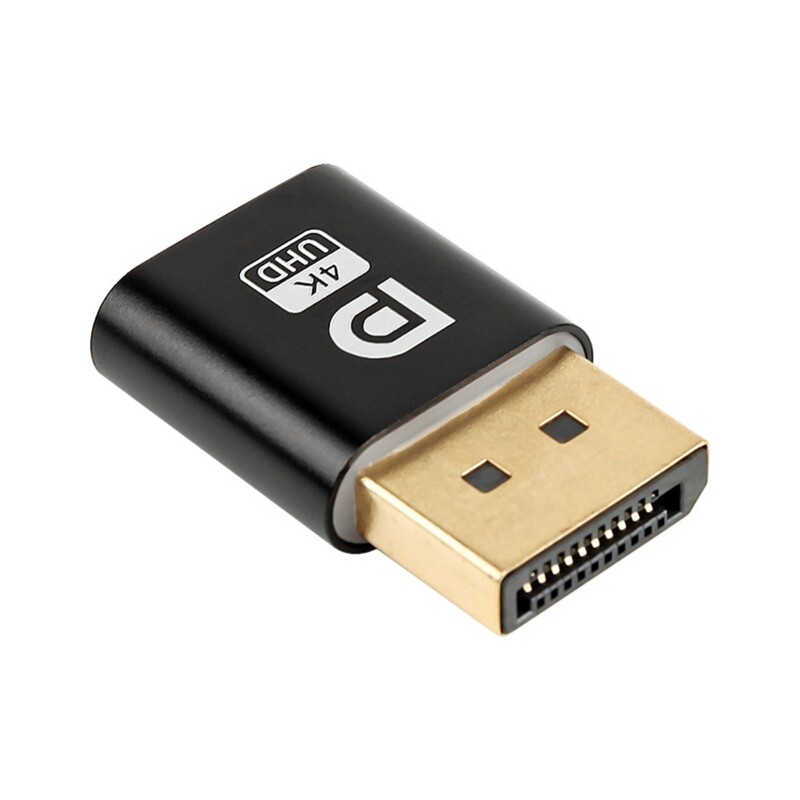 DP Dummy Plug Virtual Display Adapter Edid Headless DP 4k Display Emulator Virtual Displayport Accessories Ghost